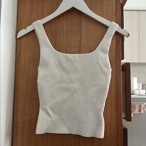 White Babaton Sculpt Knit Cami